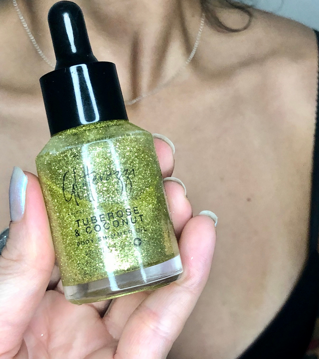 Liquid Shimmer - Gold | Coconut Oil & Tuberose - Glitterazzi Biodegradable Eco-Friendly Glitter