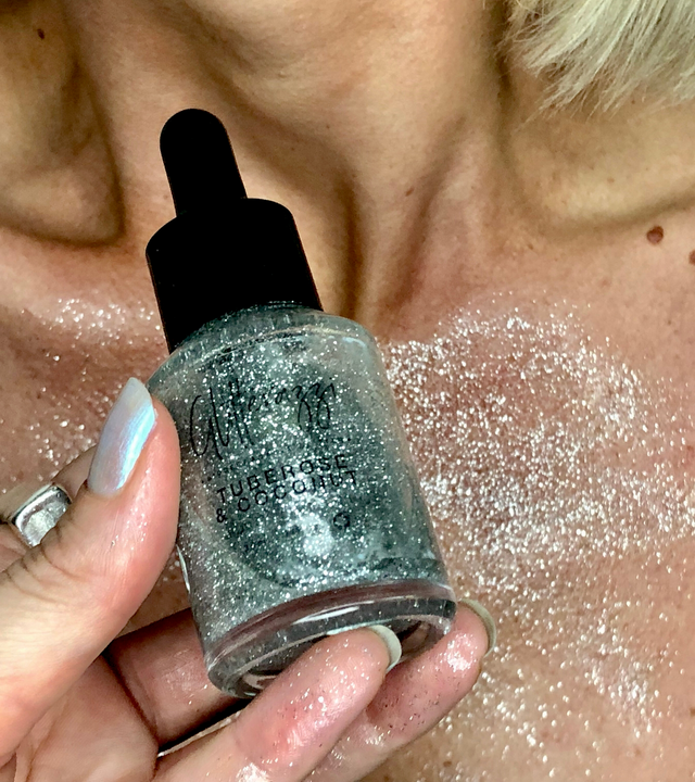 Liquid Shimmer - Silver | Coconut Oil & Tuberose - Glitterazzi Biodegradable Eco-Friendly Glitter