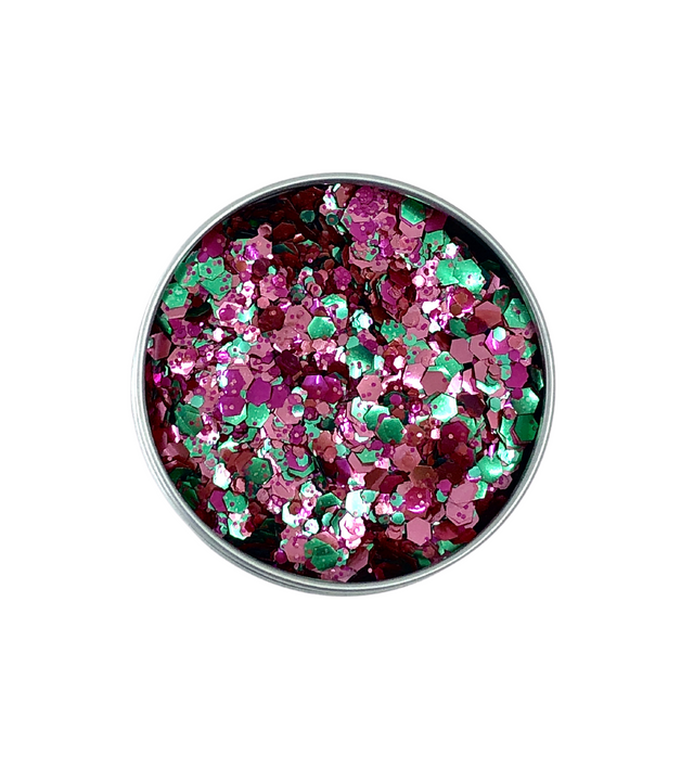 Toxic Strawberry - loose biodegradable glitter mix | ⚡ LOW STOCK